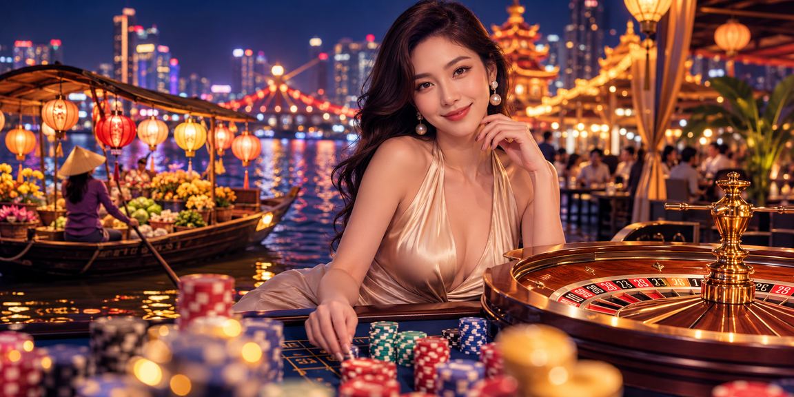 Sảnh giải trí casino trực tuyến về đêm tại Hà Nội
