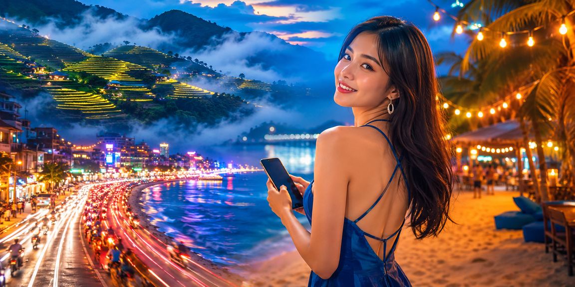 Giao diện casino trên di động tại Sapa về đêm