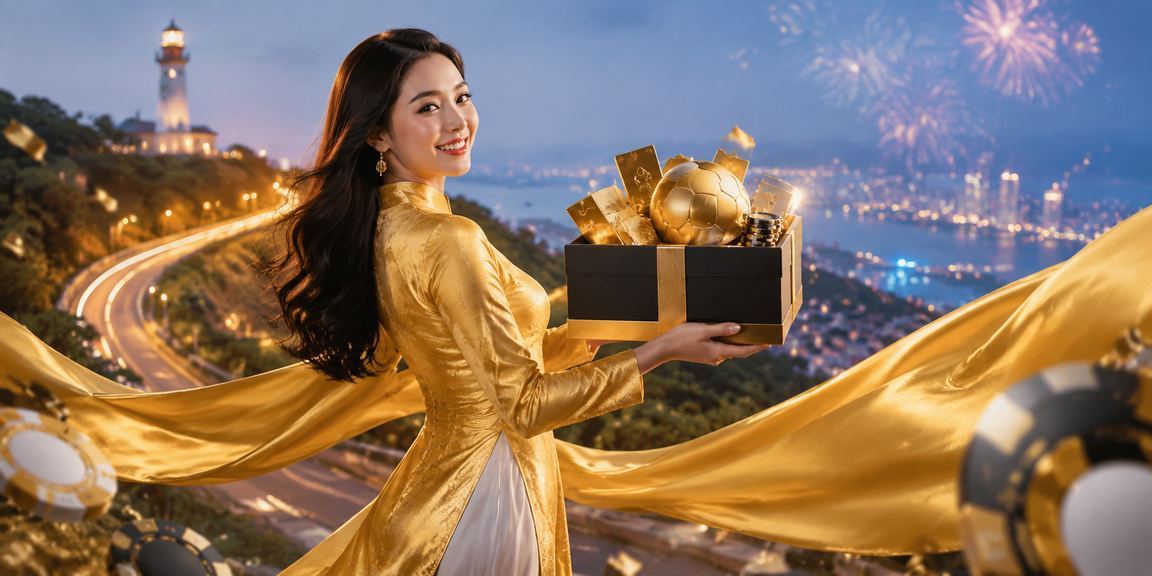 Phụ nữ Vũng Tàu mặc áo dài kiểm tra tài khoản VIP và thông tin thưởng trên điện thoại